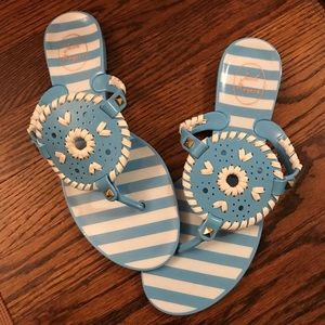 Jack Rogers Striped Georgica Jelly Flat Sandals